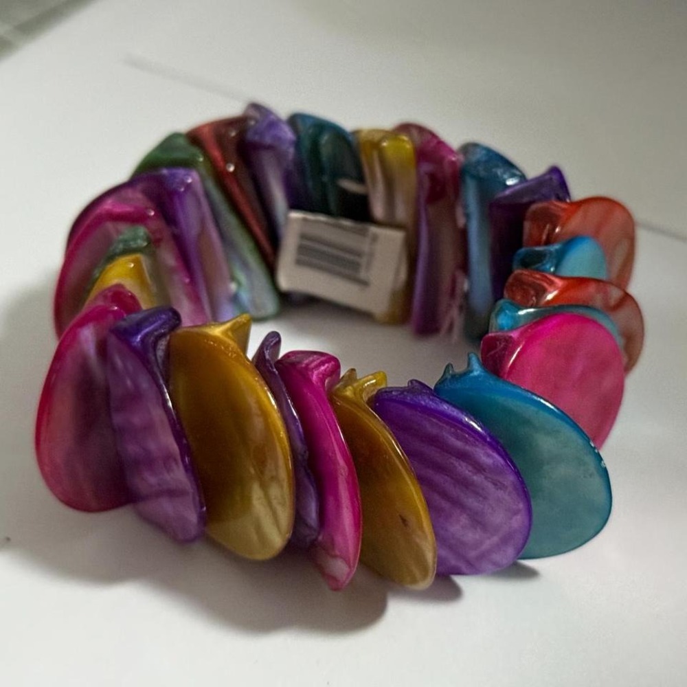 New Multicolor shell women's bracelet stretch adjustable chunky retro stylish‎